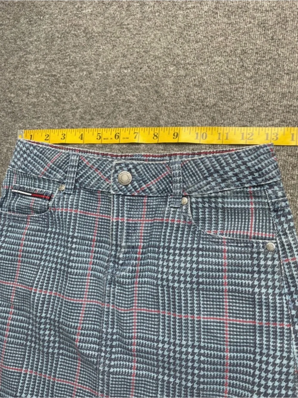Tommy Hilfiger Girls Large Denim Vintage 90s Preppy Matching Co-ord Set Y2K